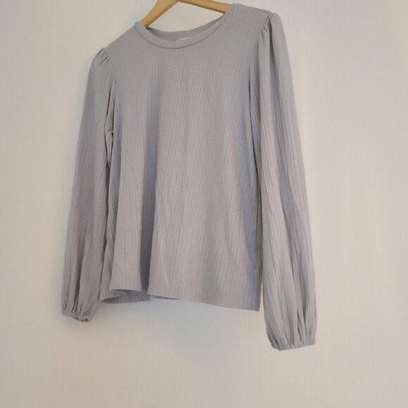 Baby blue Bubble sleeve Top - Picture 1 of 5